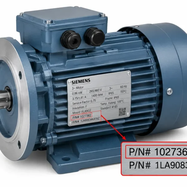 Siemens AC Motor P/N#1027362