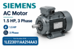 Siemens AC Motor 1.5 HP 3 Phase with part number 1LE23011AA214AA3