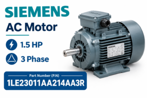 Siemens AC Motor 1.5 HP 3 Phase with part number 1LE23011AA214AA3R