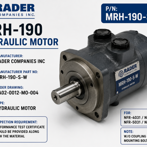 Rader Companies Inc MRH-190 hydraulic motor MRH-190-S-W