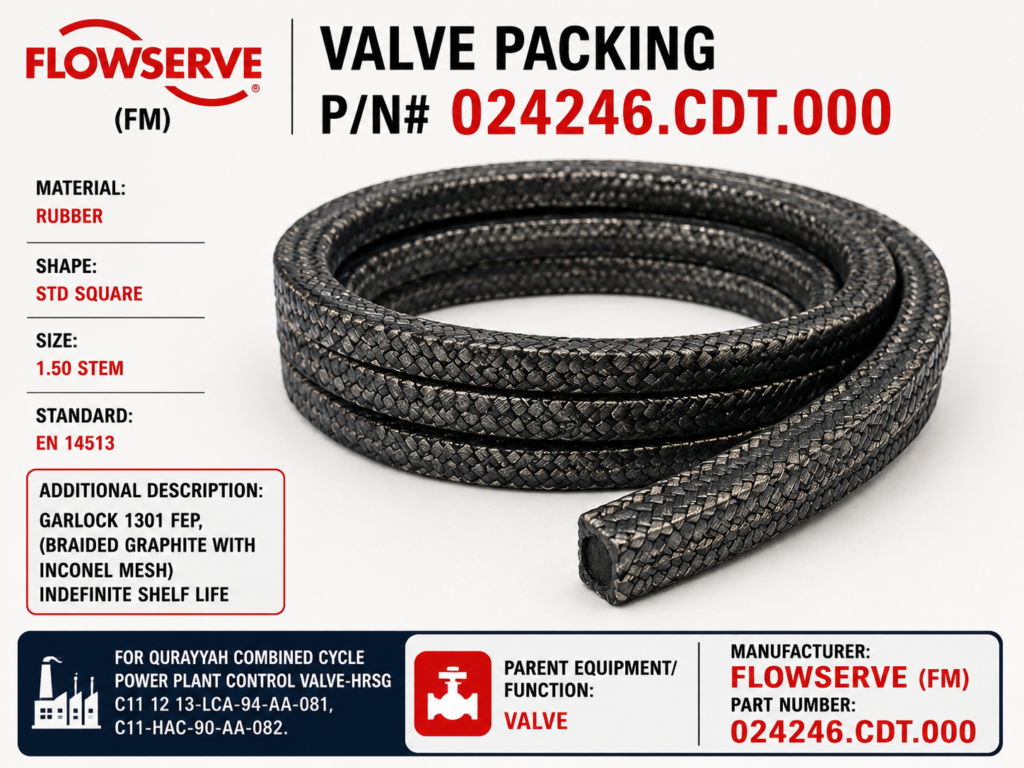 Valve packing P/N#024246.CDT.000