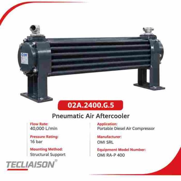 OMI SRL pneumatic air aftercooler part number 02A.2400.G.5