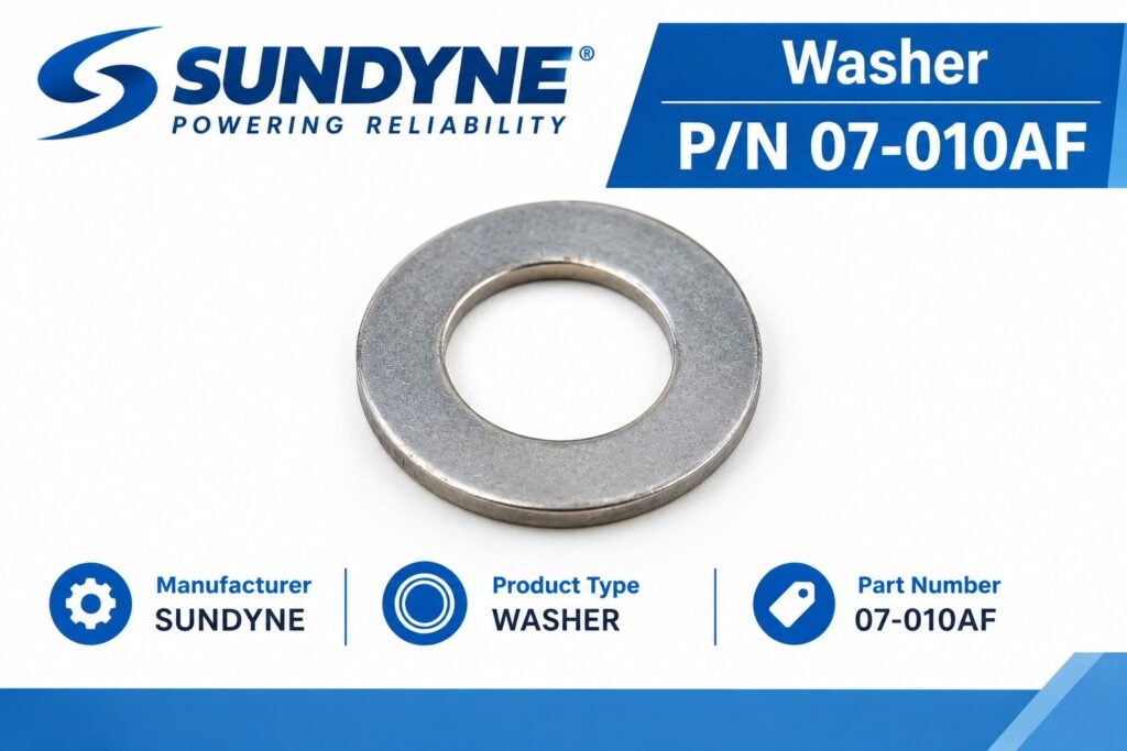 SUNDYNE washer with part number 07-010AF