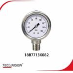 Pressure Gauge 18B7713X082 with 0–160 PSI dial and stainless steel body