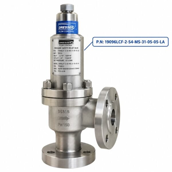 Pressure Safety Relief Valve DRESSER FLOW CONTROL model 19096LCF-2-S4-MS-31-05-05-LA