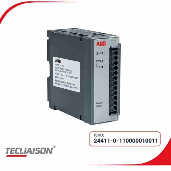 ABB electronics module with analog output, part number 24411-0-110000010011