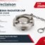 Waukesha radiator cap and link chain, part number 2949052, with stainless steel cap details