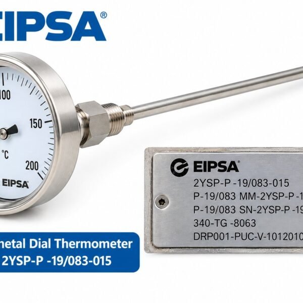 EIPSA bimetal dial thermometer, OEM part number 2YSP-P -19/083-015