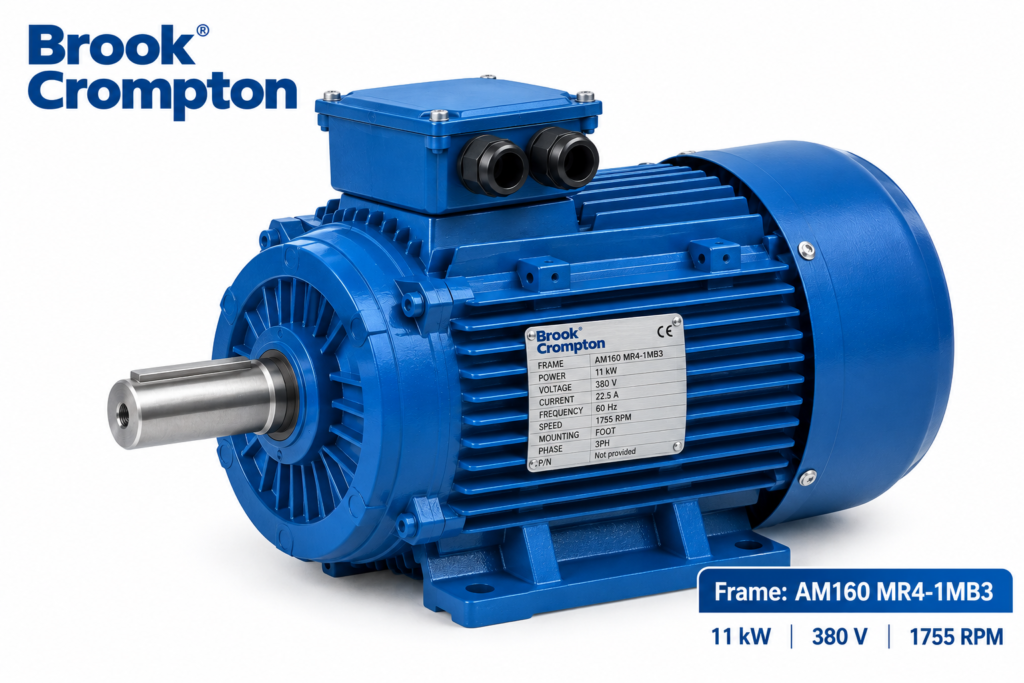 Electric motor with frame AM160 MR4-1MB3, 11 KW, 380 V and 1755 RPM