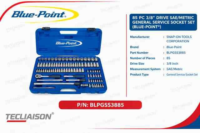 Blue-Point 85 piece 3/8-inch drive SAE metric socket set BLPGSS3885