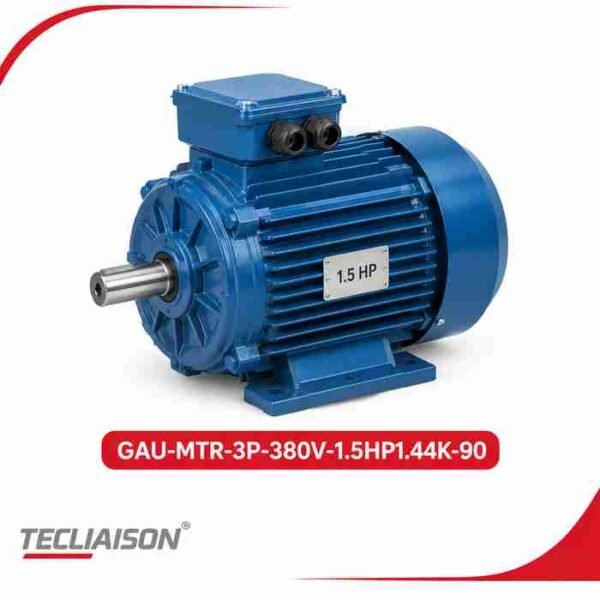 1.5 HP industrial motor, 380V AC, three phase, 1440 RPM, 90S frame, foot mount