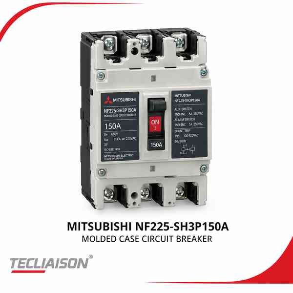 MITSUBISHI (LM/FM) molded case circuit breaker model NF225-SH3P150A
