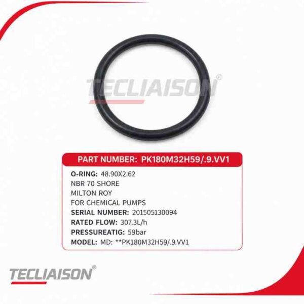 O-Ring PK180M32H59/.9.VV1, 48.90 x 2.62 mm, NBR 70 Shore, Milton Roy