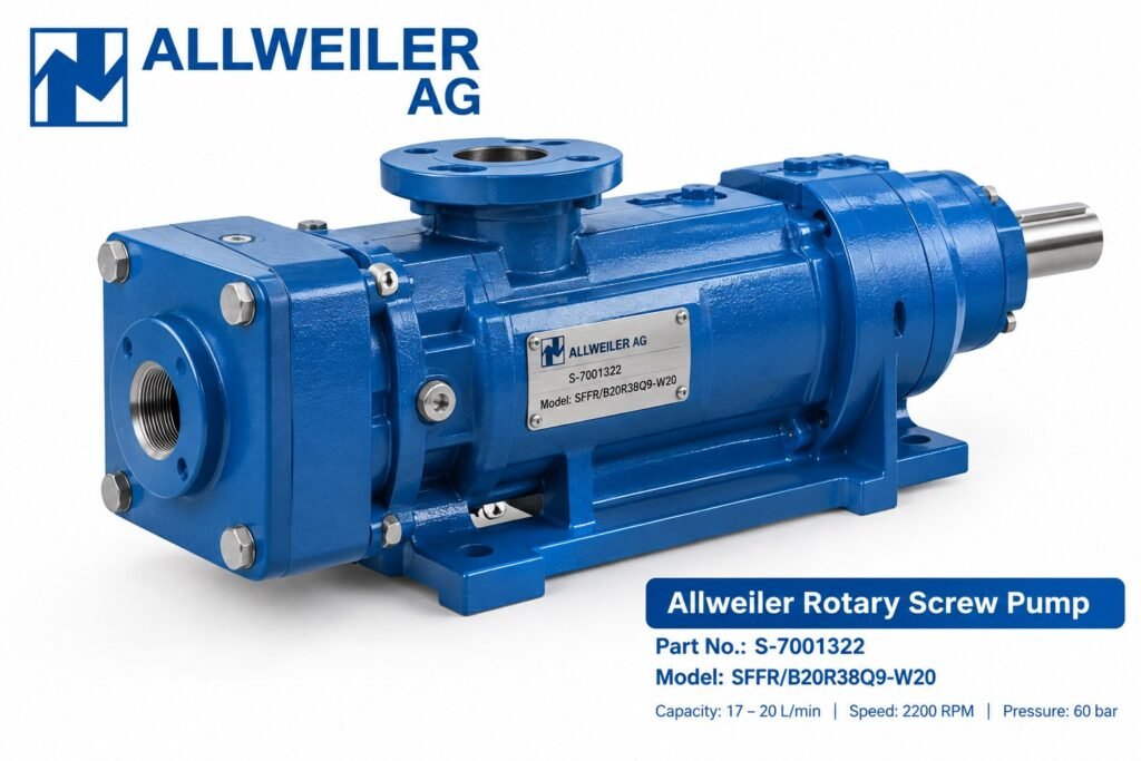 ALLWEILER AG rotary screw pump S-7001322 model SFFR/B20R38Q9-W20