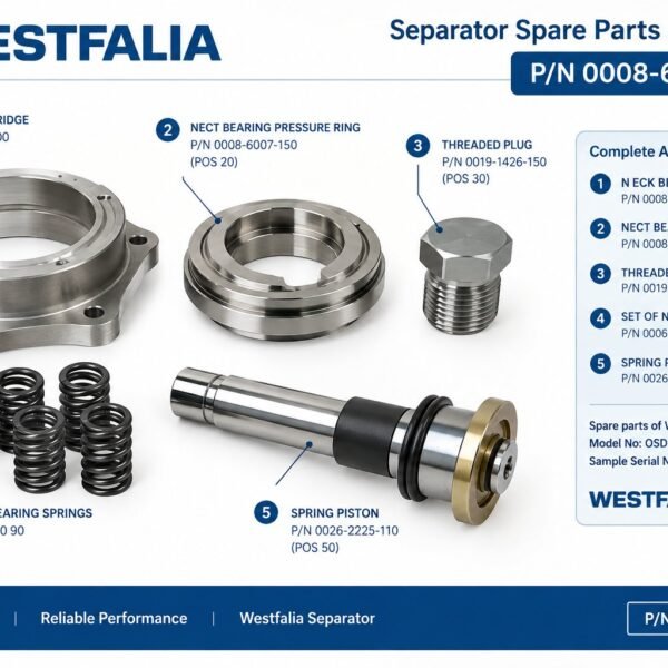 Westfalia 0008-6010-000 separator spare parts assembly