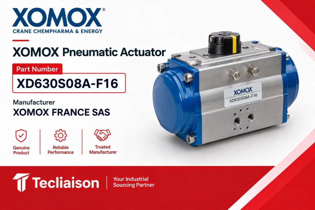 XOMOX pneumatic actuator, part number XD630S08A-F16