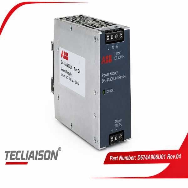 ABB D674A906U01 Rev.04 power supply with AC input range 100 V–230 V