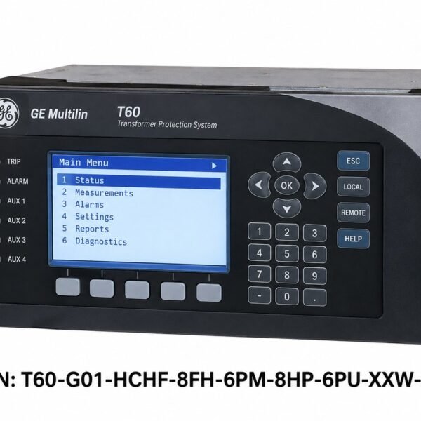 GE Multilin T60-G01-HCHF-8FH-6PM-8HP-6PU-XXW-XX transformer differential protection relay