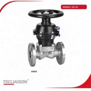 Pneumatic Diaphragm Valve GS 54 DN50 by GLASSI & ORTOLANI with handwheel