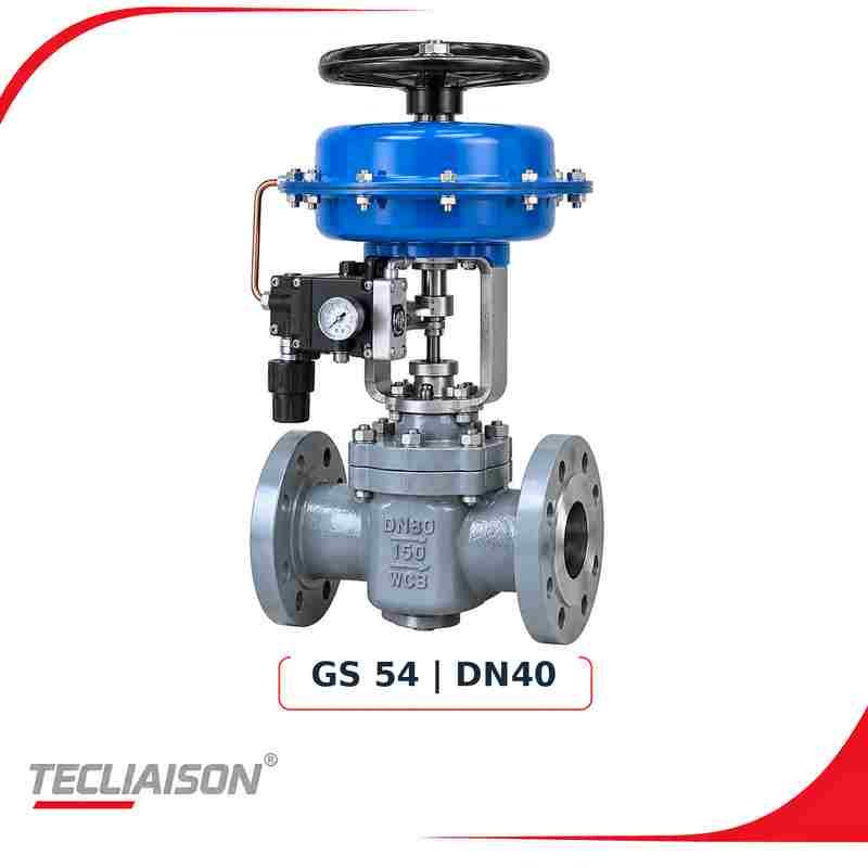 GLASSI & ORTOLANI GS 54 pneumatic diaphragm valve with handwheel, DN40