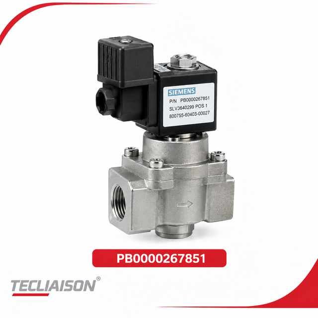 Siemens solenoid valve, part number PB0000267851, reference SLV3640299 POS 1